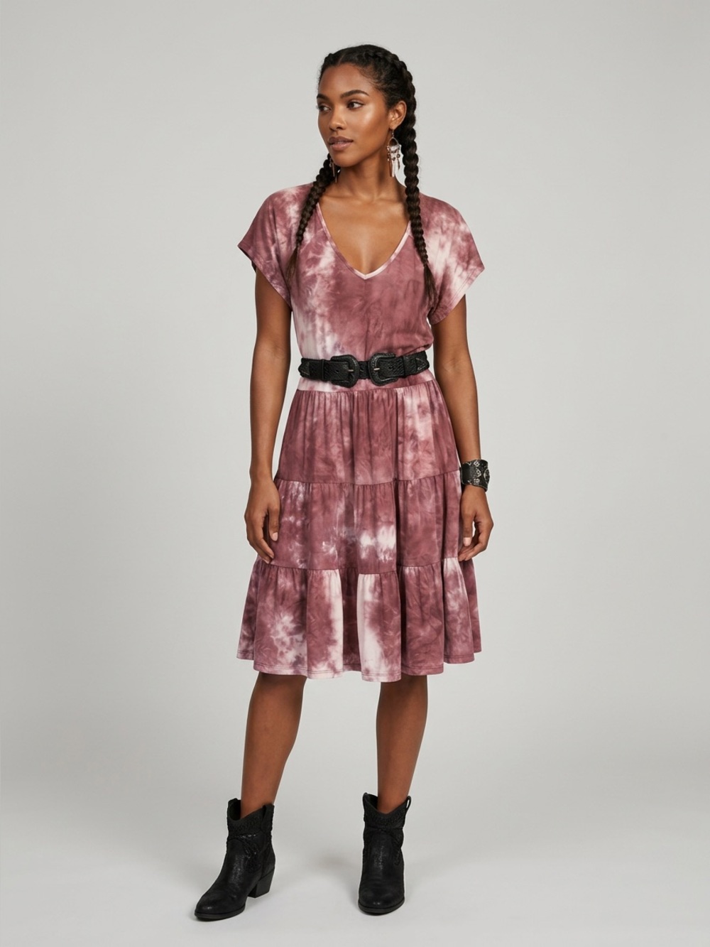 Suzy Shier Tie-Dye Mini Dress